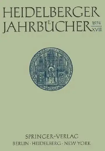 Cover of Heidelberger Jahrbücher