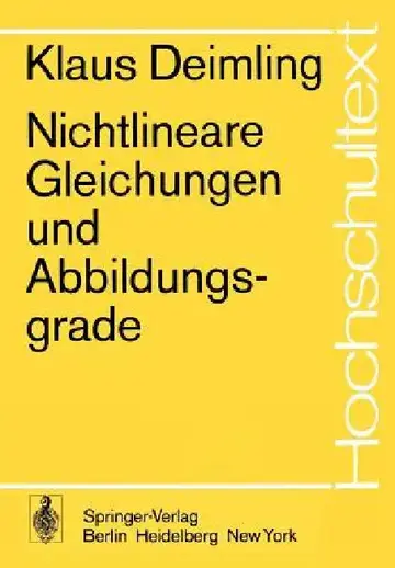 Cover of Nichtlineare Gleichungen Und Abbildungsgrade