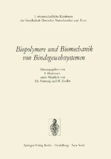 Cover of Biopolymere Und Biomechanik Von Bindegewebssystemen