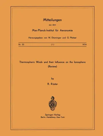 Cover of Thermospheric Winds and Their Influence on the Ionosphere