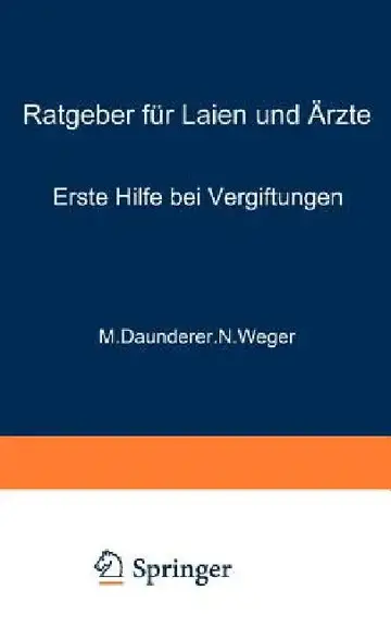 Cover of Erste Hilfe Bei Vergiftungen