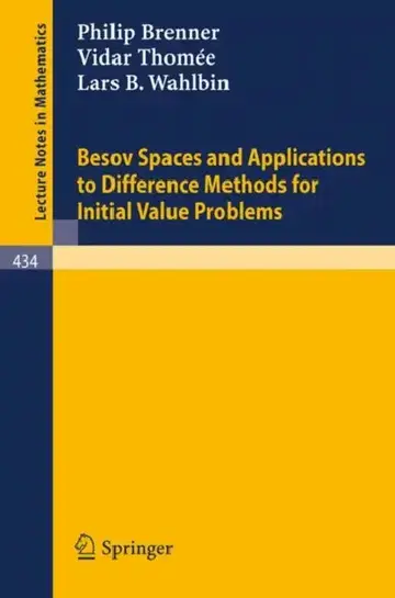 Cover of Besov Spaces and Applications to Difference Methods for Initial Value Problems