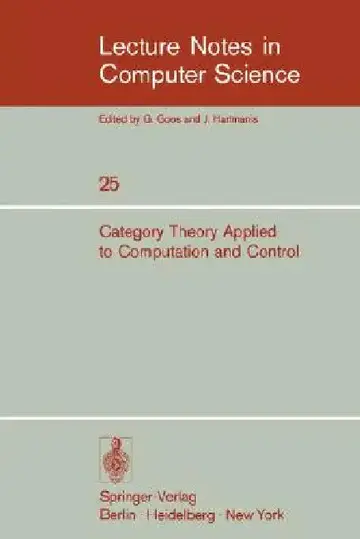 Cover of Category Theory Applied to Computation and Control