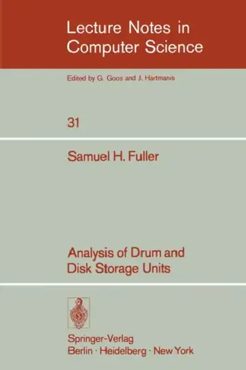 Cover of Analysis of Drum and Disk Storage Units