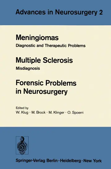 Cover of Meningiomas. Multiple Sclerosis. Forensic Problems in Neurosurgery