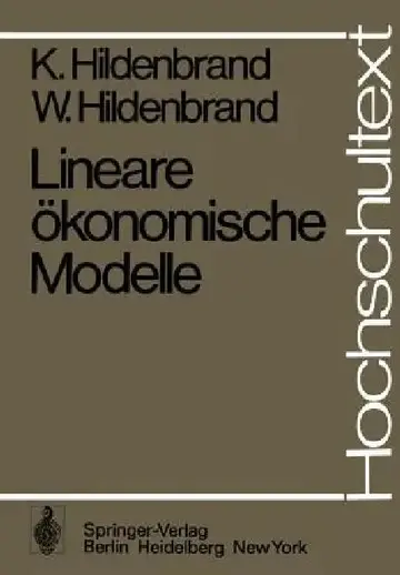 Cover of Lineare Ökonomische Modelle