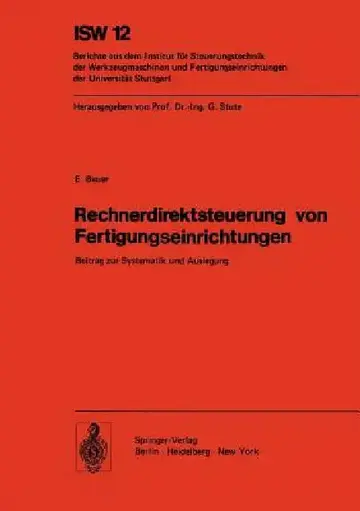 Cover of Rechnerdirektsteuerung Von Fertigungseinrichtungen