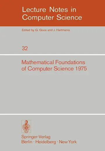 Cover of Mathematical Foundations of Computer Science 1975