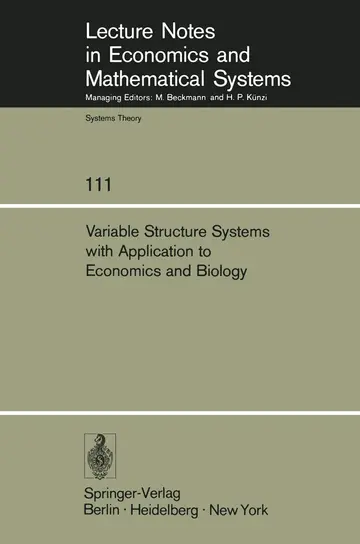 Cover of Variable Structure Systems with Application to Economics and Biology