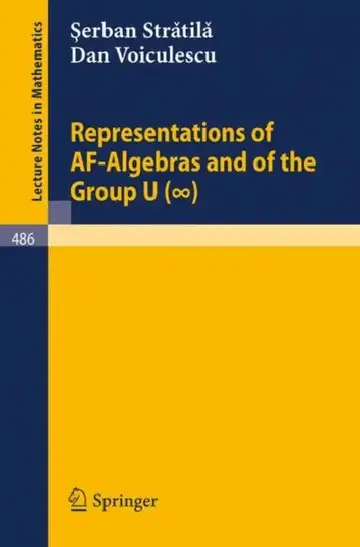 Cover of Representations of Af-Algebras and of the Group U. (Infinite)