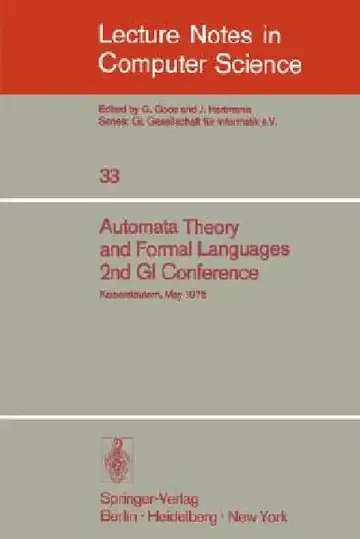 Cover of Automata Theory and Formal Languages