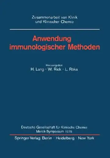 Cover of Anwendung Immunologischer Methoden