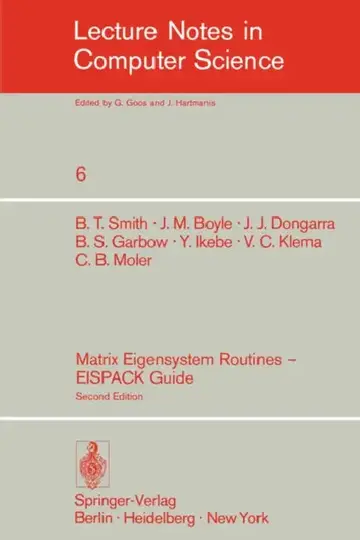 Cover of Matrix Eigensystem Routines - Eispack Guide
