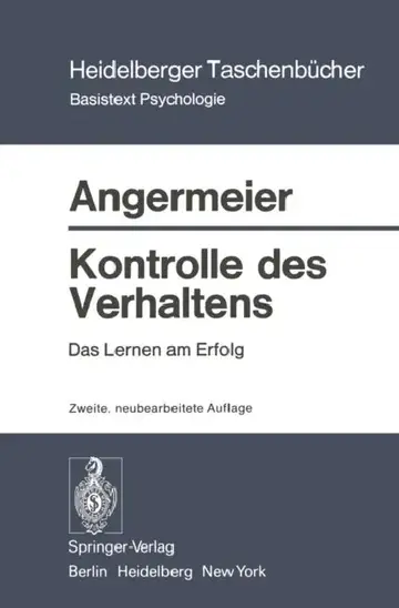 Cover of Kontrolle Des Verhaltens