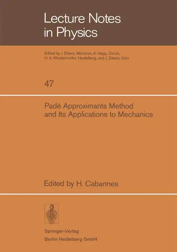 Cover of Padé Approximants Method and Its Applications to Mechanics