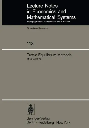 Cover of Traffic Equilibrium Methods