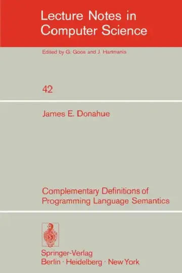 Cover of Complementary Definitions of Programming Language Semantics