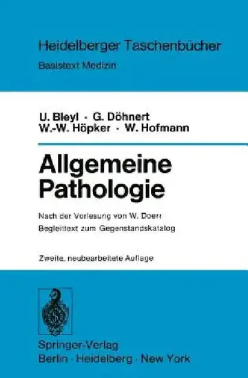 Cover of Allgemeine Pathologie