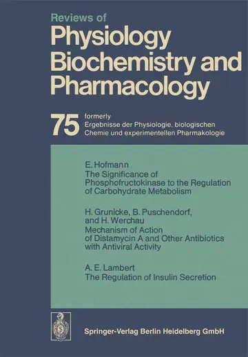 Cover of Reviews of Physiology, Biochemistry and Pharmacology