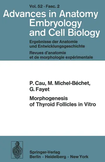 Cover of Morphogenesis of Thyroid Follicles in Vitro