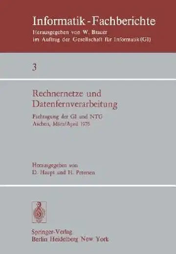 Cover of Rechnernetze Und Datenfernverarbeitung