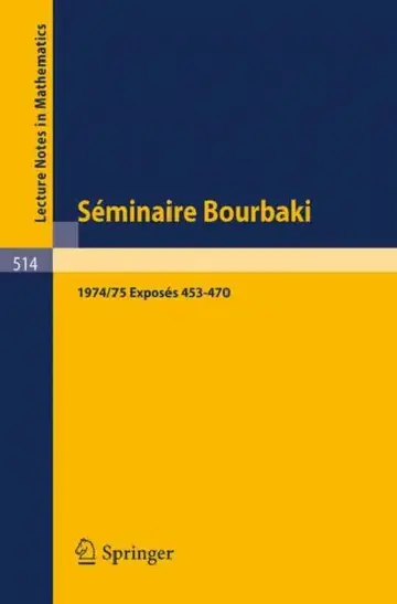 Cover of Séminaire Bourbaki