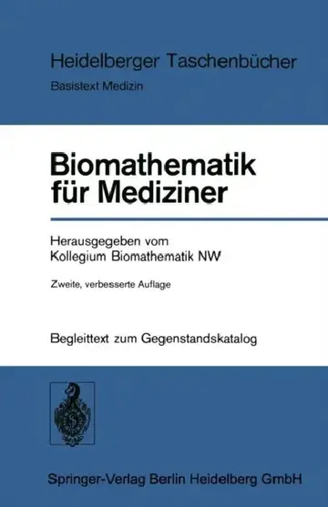 Cover of Biomathematik Für Mediziner