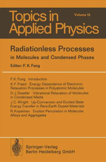 Cover of Radiationless Processes in Molecules and Condensed Phases