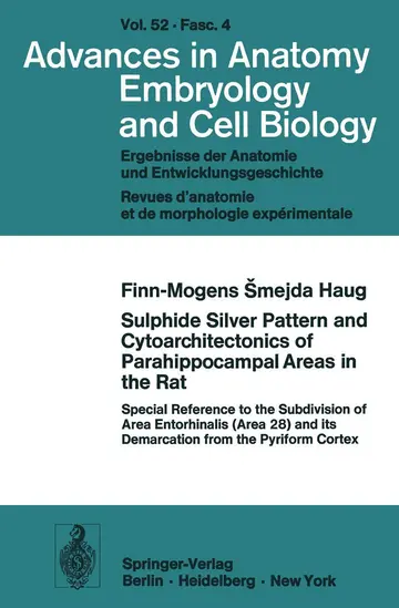 Cover of Sulphide Silver Pattern and Cytoarchitectonics of Parahippocampal Areas in the Rat