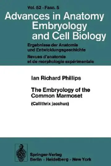Cover of The Embryology of the Common Marmoset
