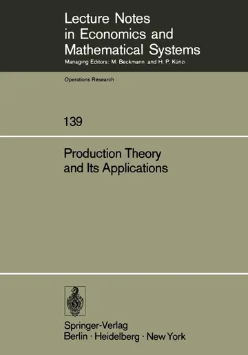 Cover of Production Theory and Its Applications
