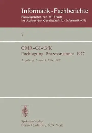 Cover of Fachtagung Prozessrechner 1977