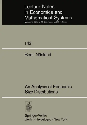Cover of An Analysis of Economic Size Distributions