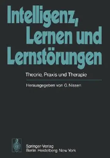 Cover of Intelligenz, Lernen Und Lernstörungen