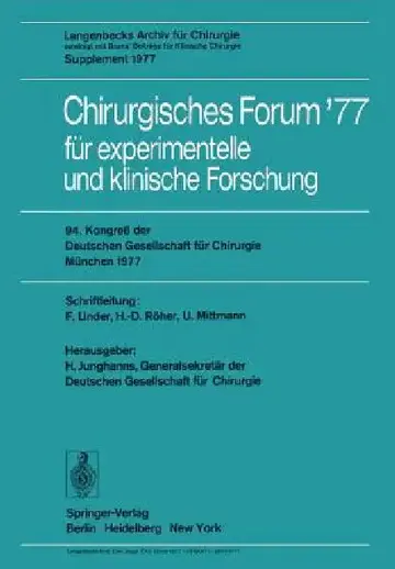 Cover of Chirurgisches Forum '77 Für Experimentelle Und Klinische Forschung