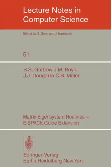 Cover of Matrix Eigensystem Routines - Eispack Guide Extension