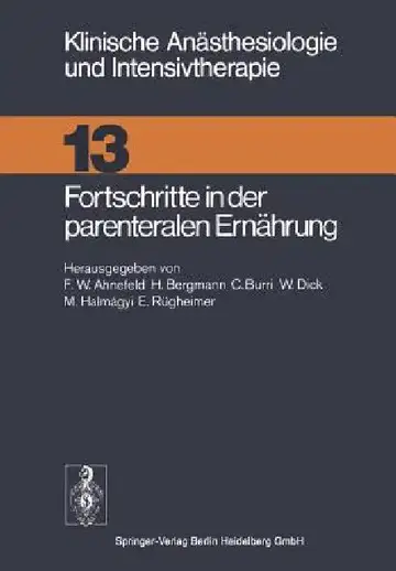 Cover of Fortschritte in Der Parenteralen Ernährung