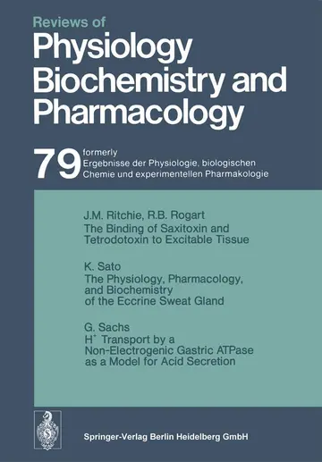 Cover of Reviews of Physiology, Biochemistry and Pharmacology