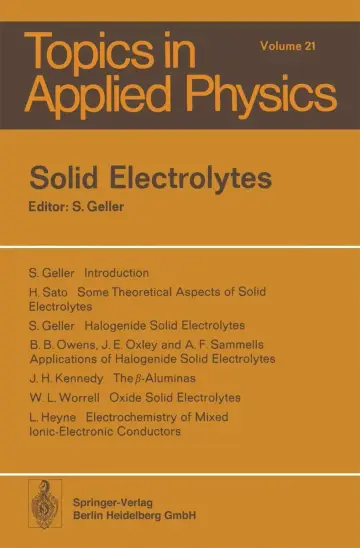 Cover of Solid Electrolytes