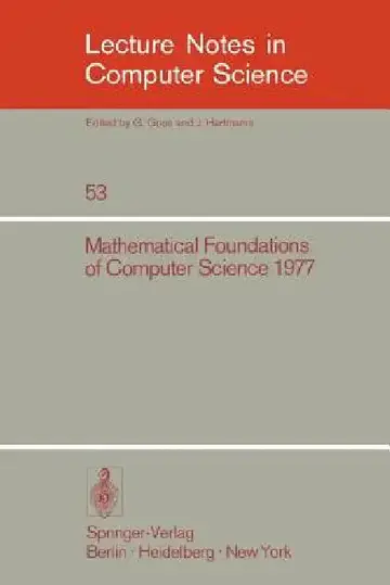 Cover of Mathematical Foundations of Computer Science 1977