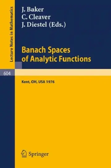 Cover of Banach Spaces of Analytic Functions.