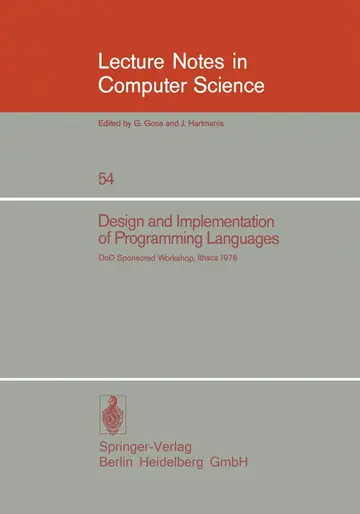 Cover of Design and Implementation of Programming Languages