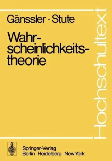 Cover of Wahrscheinlichkeitstheorie
