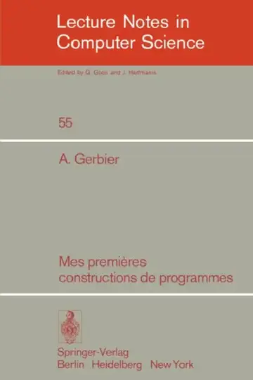 Cover of Mes Premieres Constructions de Programmes