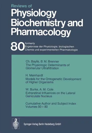 Cover of Reviews of Physiology, Biochemistry and Pharmacology