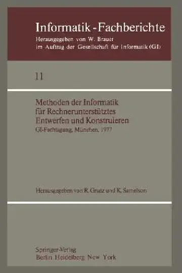 Cover of Methoden Der Informatik Für Rechnerunterstütztes Entwerfen Und Konstruieren