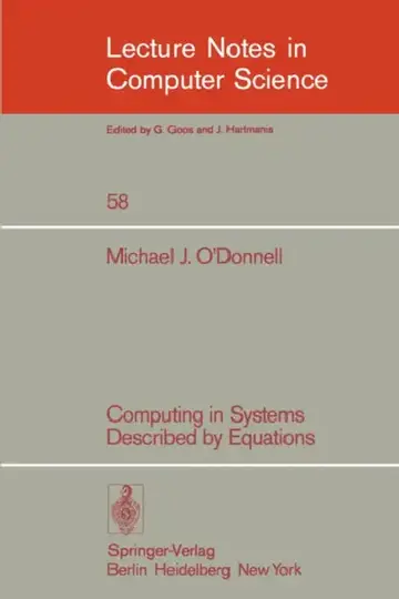 Cover of Computing in Systems Described by Equations