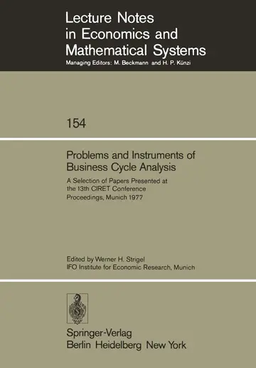 Cover of Problems and Instruments of Business Cycle Analysis