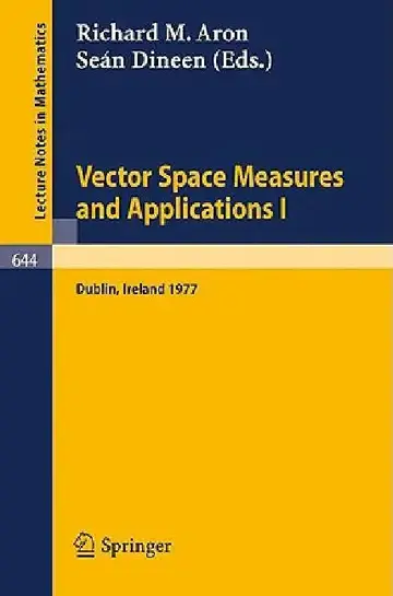 Cover of Vector Space Measures and Applications I