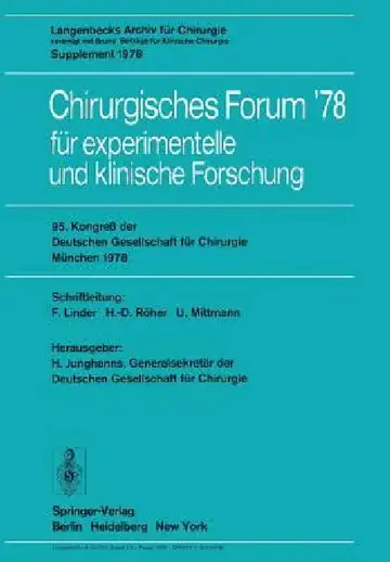 Cover of 95. Kongreß Der Deutschen Gesellschaft Für Chirurgie, München, 3. Bis 6. Mai 1978